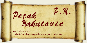 Petak Makulović vizit kartica